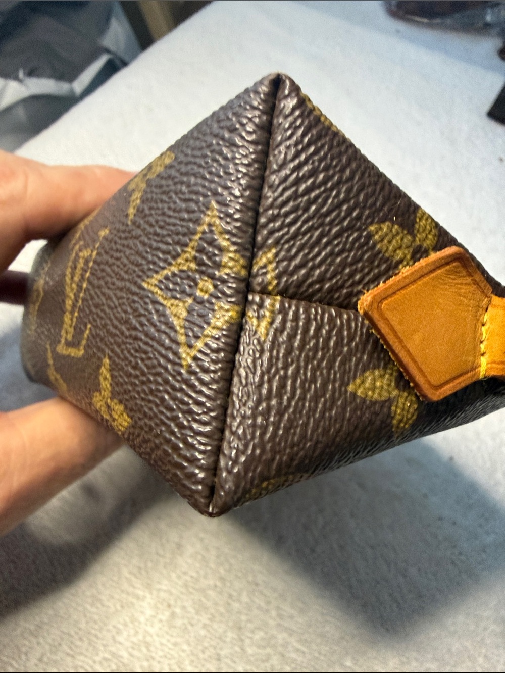 Louis Vuitton Brown and Gold Monogram Cosmetic Pouch - Picture 11 of 11